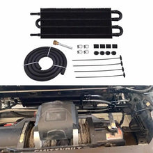 Load image into Gallery viewer, SPELAB 4 Row Universal Aluminum Remote Transmission Oil Cooler Radiator Kit Black-SPELAB