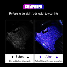 Load image into Gallery viewer, SPELAB 4PCS Car Interior LED Lights USB Multicolor Under Dash Starlight Lighting kits RGB 12 LED with Music Sound Active Function Wireless Remote Control-SPELAB