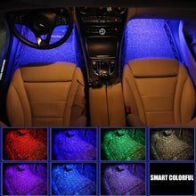 Load image into Gallery viewer, SPELAB 4PCS Car Interior LED Lights USB Multicolor Under Dash Starlight Lighting kits RGB 12 LED with Music Sound Active Function Wireless Remote Control-SPELAB