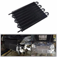 Load image into Gallery viewer, SPELAB 8 Row Universal Aluminum Transmission Oil Cooler Radiator Black-SPELAB