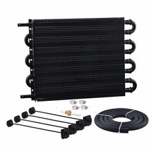 Load image into Gallery viewer, SPELAB 8 Row Universal Aluminum Transmission Oil Cooler Radiator Black-SPELAB