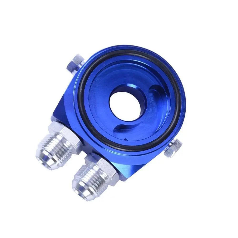 SPELAB AN10 Aluminum Oil Filter/Cooler Sandwich Adapter Blue-SPELAB