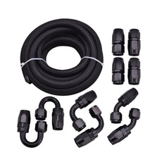 Load image into Gallery viewer, SPELAB AN10 Nylon Braided Black Hose Oil Fuel Hose Line 5M+Oil Fuel Fittings Red Black Hose End Oil Adaptor Kit Aluminum Alloy-SPELAB