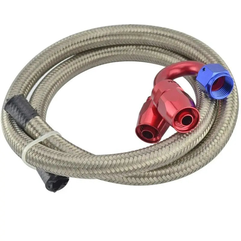 SPELAB AN8 1M Oil Fuel Hose Braided Fuel Hose AN8 Straight 180 Degree Swivel Fittings Hose End Adapter With AN Spanner-SPELAB