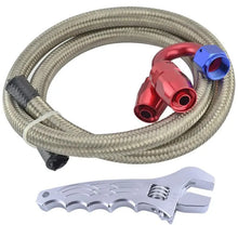 Load image into Gallery viewer, SPELAB AN8 1M Oil Fuel Hose Braided Fuel Hose AN8 Straight 180 Degree Swivel Fittings Hose End Adapter With AN Spanner-SPELAB