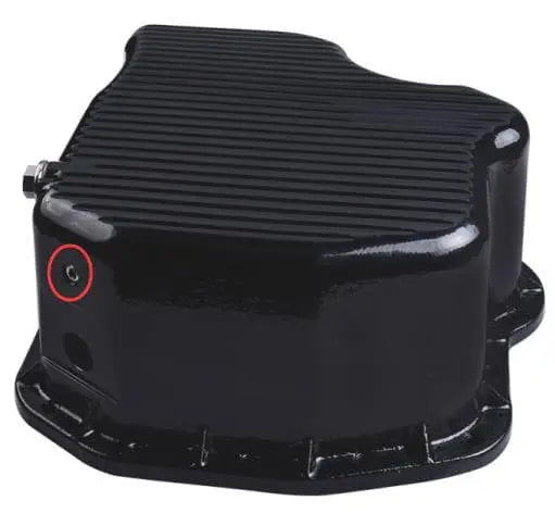 SPELAB Aluminum Deep Engine Oil Pan (Black) Compatible with 2001-2010 Chevy/GMC 6.6L Duramax Diesel-SPELAB