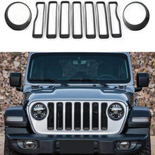 Load image into Gallery viewer, SPELAB Front Grill Inserts &amp; Headlight Cover Kit for 2018-2021 Jeep Wrangler JL &amp; Unlimited-SPELAB