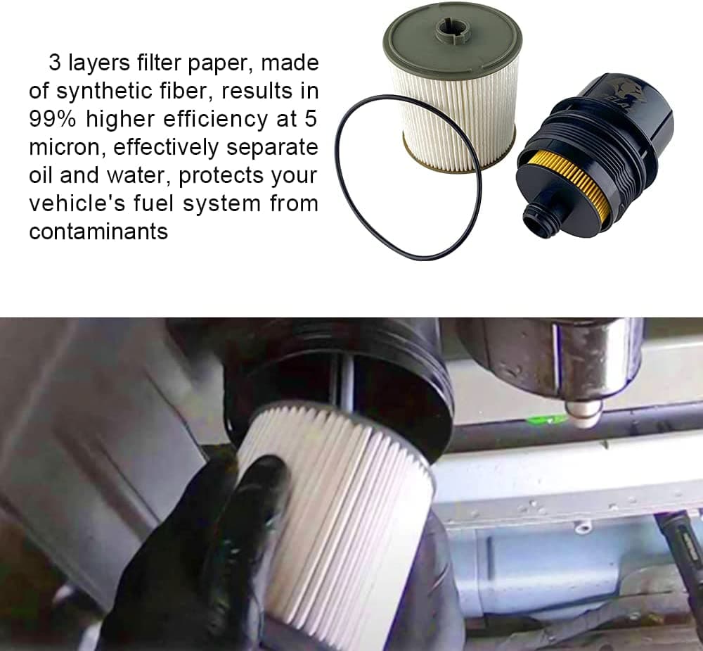SPELAB Fuel Filter Water separator Oil Filter Replacement for Jeep Wrangler JL Ram 1500 DT 3.0L V6 Diesel 68507598AA 68157291AA 68436631AA