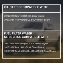 Load image into Gallery viewer, SPELAB Fuel Filter Water separator Oil Filter Replacement for Jeep Wrangler JL Ram 1500 DT 3.0L V6 Diesel 68507598AA 68157291AA 68436631AA