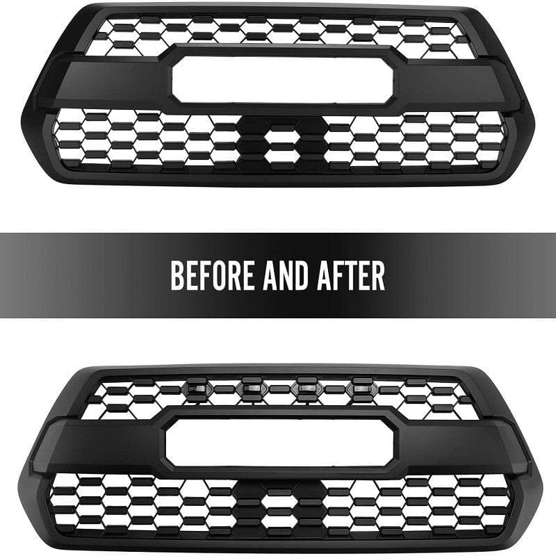 SPELAB Grill LED Lights 4 PCS with Harness & Fuse Upgrade for 2016-2019 Aftermarket Toyota Tacoma TRD PRO Grille-SPELAB