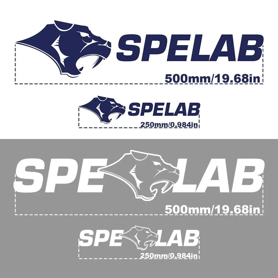 SPELAB Logo Leopard Image Vinyl Decal Sticker Car Truck Bumper Sticker Laptop Sticker-SPELAB