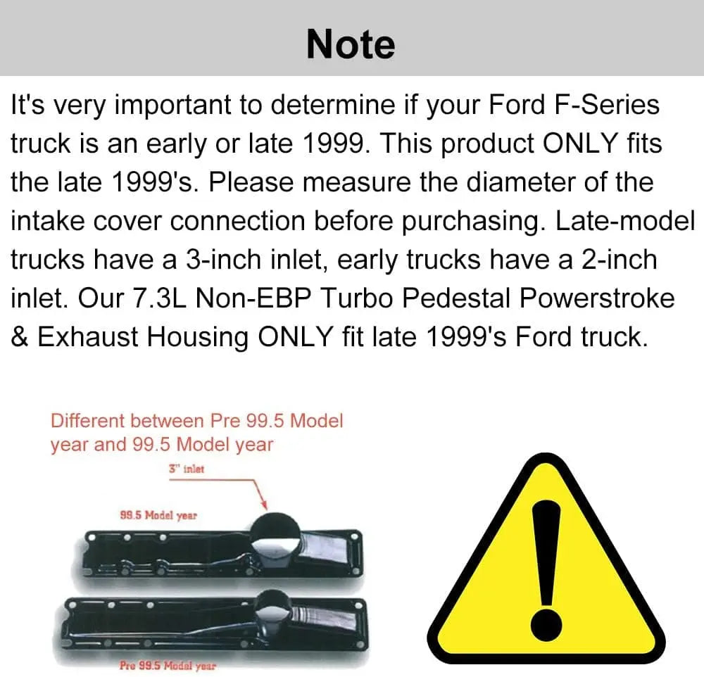 SPELAB Non-EBP Valve Kit for Ford 1999.5-2003 7.3L Powerstroke Diesel Turbo Pedestal +Bolts & Exhaust Housing-SPELAB