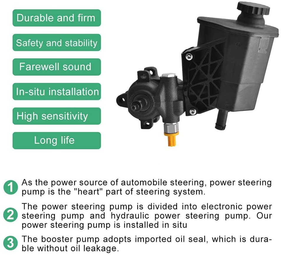 SPELAB Power Steering Pump Compatible with 2003-2007 Dodge Ram 2500/3500/4000 Reservoir-SPELAB
