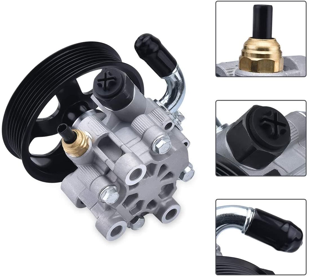 SPELAB Power Steering Pump with Pulley Compatible for 2002-2009 Toyota Camry 2.4L, 2002-2008 Solara 2.4L Replace # 4431006070/44310-06071/92-5245/21-5245/33150-SPELAB