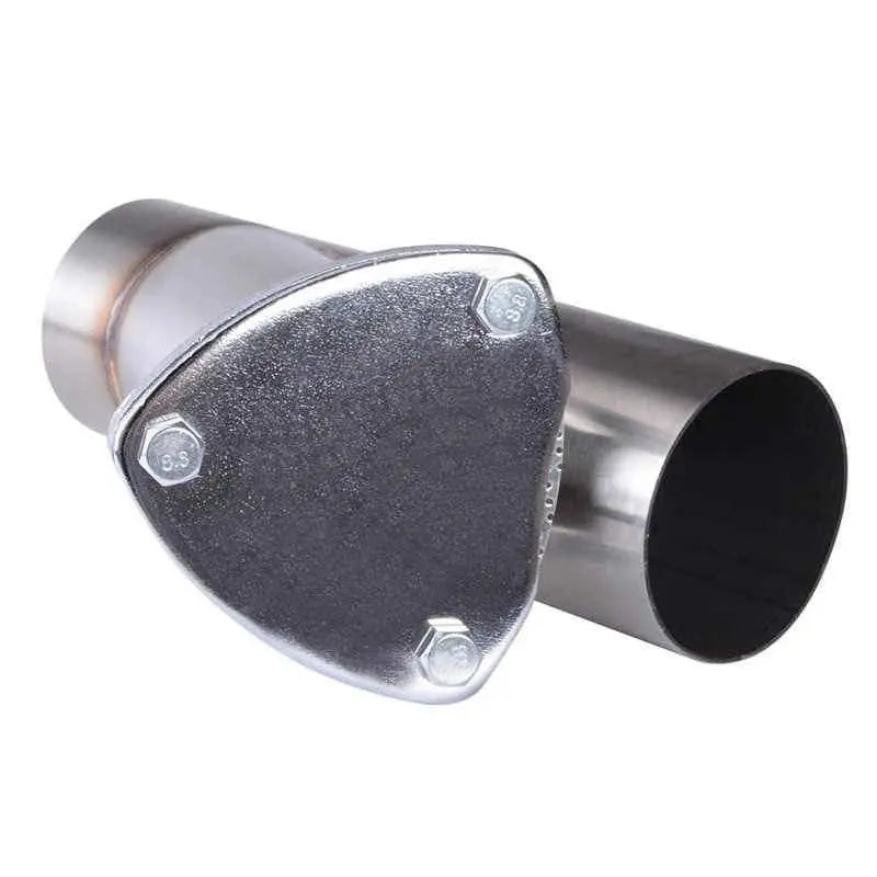 SPELAB Universal Exhaust System 2.5/3.0 Inch Stainless Steel Exhaust Cutout Y-Pipe Cutout With Stainless Cap-SPELAB
