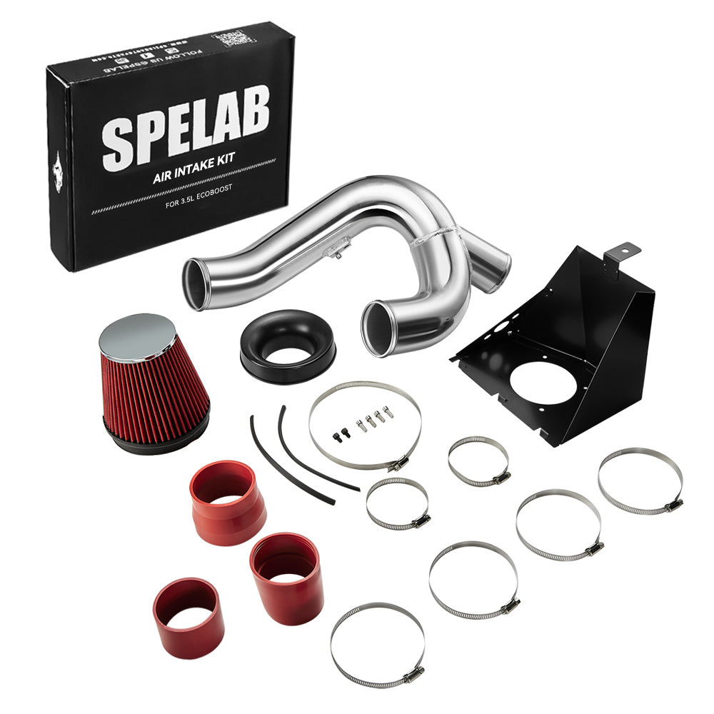 SPELAB 3.5" Cold Air Intake Kit For 2012-2014 Ford F150 3.5L V6 Ecoboost Turbo