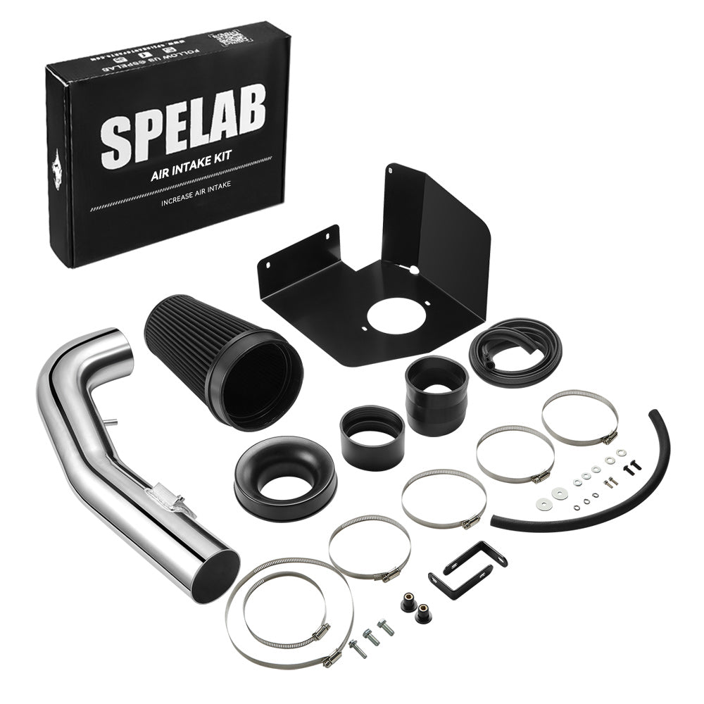 SPELAB 4" Cold Air Intake Kit For 2009-2013 GMC Chevrolet 4.8L 5.3L 6.0L 6.2L V8 Engine