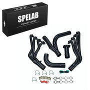 Two 4-into-1 mandrel-bent exhaust headers with Y-pipe, U-bend, band clamps, spring hangers, gaskets, and safety wire for 1999-2006 Chevy/GMC Silverado/Sierra 1500