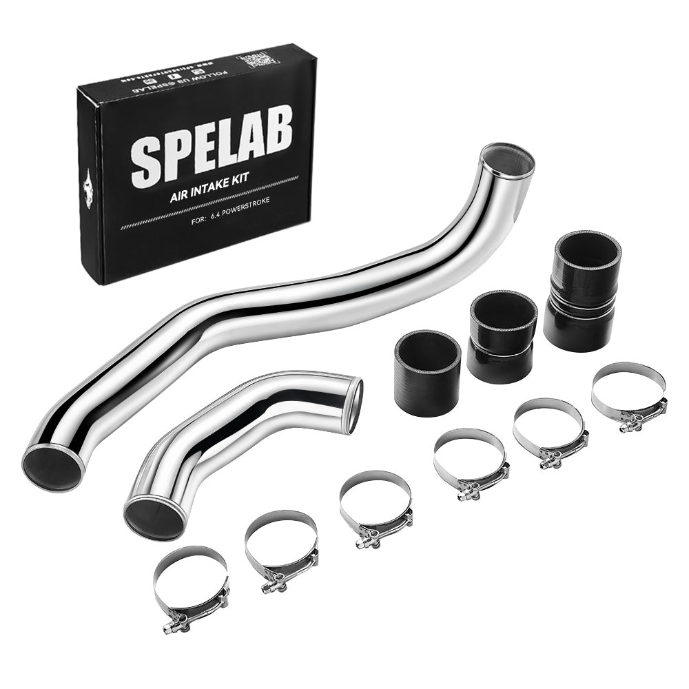 SPELAB Hot Side Intercooler Pipe Kit For 2008-2010 6.4 Powerstroke Diesel Ford F250 F350 F450 F550