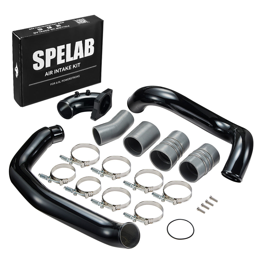 SPELAB Intercooler Pipe Kit & Intake Elbow For 2003-2007 6.0 Powerstroke Diesel Ford F250 F350 F450 F550